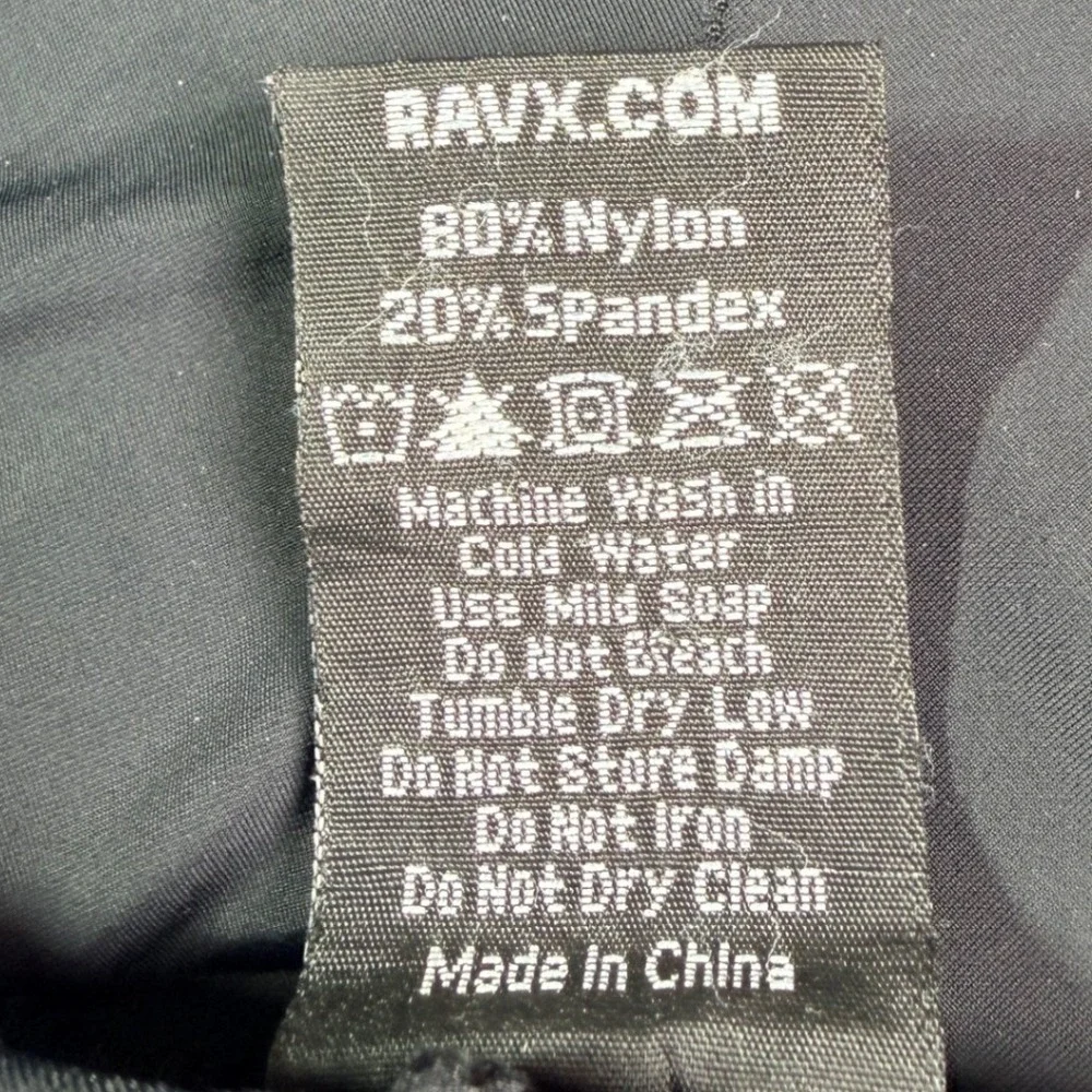 RavX Cycling Shorts Mens L Black Padded Biker Compression Athletic Performance